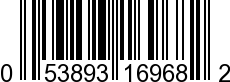 UPC-A <b>053893169682 / 0 53893 16968 2