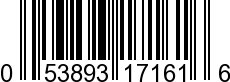 UPC-A <b>053893171616 / 0 53893 17161 6