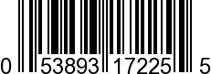 UPC-A <b>053893172255 / 0 53893 17225 5