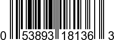 UPC-A <b>053893181363 / 0 53893 18136 3