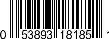 UPC-A <b>053893181851 / 0 53893 18185 1