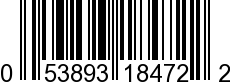 UPC-A <b>053893184722 / 0 53893 18472 2