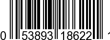 UPC-A <b>053893186221 / 0 53893 18622 1