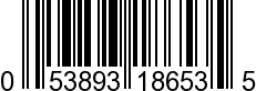 UPC-A <b>053893186535 / 0 53893 18653 5