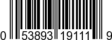 UPC-A <b>053893191119 / 0 53893 19111 9