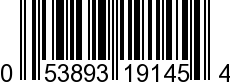 UPC-A <b>053893191454 / 0 53893 19145 4