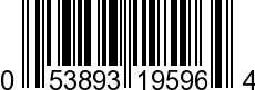 UPC-A <b>053893195964 / 0 53893 19596 4