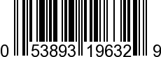 UPC-A <b>053893196329 / 0 53893 19632 9
