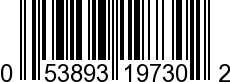 UPC-A <b>053893197302 / 0 53893 19730 2