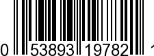 UPC-A <b>053893197821 / 0 53893 19782 1