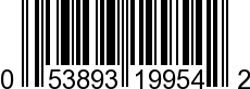 UPC-A <b>053893199542 / 0 53893 19954 2