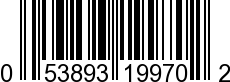 UPC-A <b>053893199702 / 0 53893 19970 2