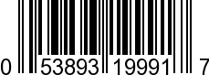 UPC-A <b>053893199917 / 0 53893 19991 7