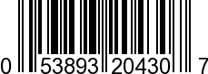 UPC-A <b>053893204307 / 0 53893 20430 7