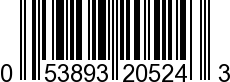 UPC-A <b>053893205243 / 0 53893 20524 3