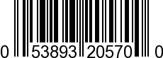 UPC-A <b>053893205700 / 0 53893 20570 0