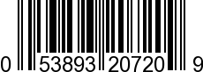 UPC-A <b>053893207209 / 0 53893 20720 9