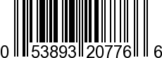 UPC-A <b>053893207766 / 0 53893 20776 6