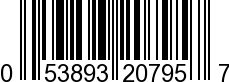 UPC-A <b>053893207957 / 0 53893 20795 7