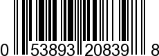 UPC-A <b>053893208398 / 0 53893 20839 8