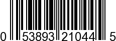 UPC-A <b>053893210445 / 0 53893 21044 5