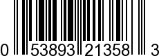 UPC-A <b>053893213583 / 0 53893 21358 3