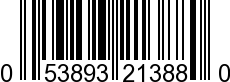 UPC-A <b>053893213880 / 0 53893 21388 0