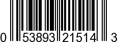 UPC-A <b>053893215143 / 0 53893 21514 3