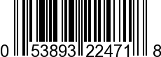 UPC-A <b>053893224718 / 0 53893 22471 8