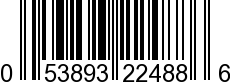 UPC-A <b>053893224886 / 0 53893 22488 6