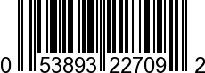 UPC-A <b>053893227092 / 0 53893 22709 2