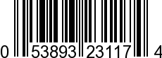 UPC-A <b>053893231174 / 0 53893 23117 4