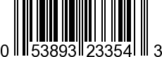 UPC-A <b>053893233543 / 0 53893 23354 3