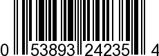 UPC-A <b>053893242354 / 0 53893 24235 4