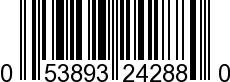 UPC-A <b>053893242880 / 0 53893 24288 0