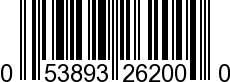 UPC-A <b>053893262000 / 0 53893 26200 0