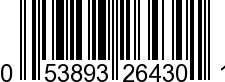 UPC-A <b>053893264301 / 0 53893 26430 1