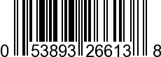 UPC-A <b>053893266138 / 0 53893 26613 8