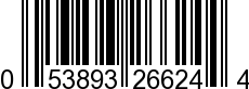 UPC-A <b>053893266244 / 0 53893 26624 4