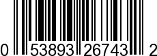 UPC-A <b>053893267432 / 0 53893 26743 2