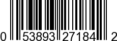 UPC-A <b>053893271842 / 0 53893 27184 2