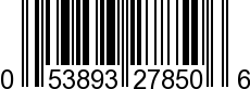 UPC-A <b>053893278506 / 0 53893 27850 6