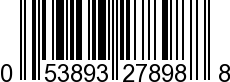 UPC-A <b>053893278988 / 0 53893 27898 8