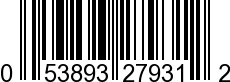 UPC-A <b>053893279312 / 0 53893 27931 2