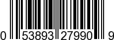 UPC-A <b>053893279909 / 0 53893 27990 9