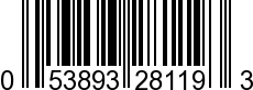 UPC-A <b>053893281193 / 0 53893 28119 3