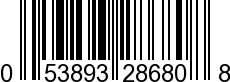 UPC-A <b>053893286808 / 0 53893 28680 8