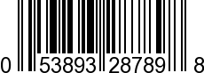 UPC-A <b>053893287898 / 0 53893 28789 8