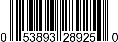 UPC-A <b>053893289250 / 0 53893 28925 0