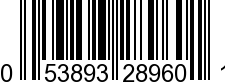 UPC-A <b>053893289601 / 0 53893 28960 1